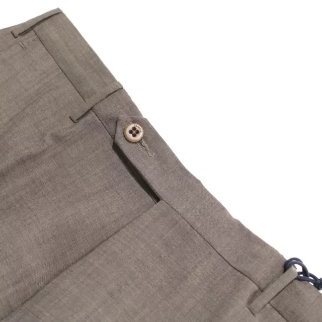 Zanella NWT Dress Pants Size 33 US Parker Solid Tannish Gray / Sand 100% Wool