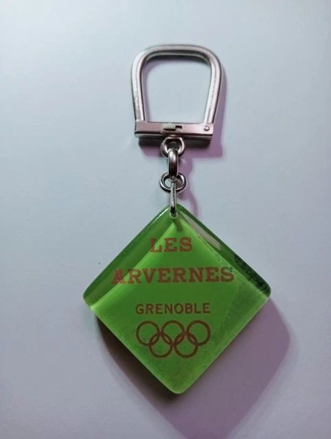 Olympiques 68 Porte-clés Porte-clés Collector Jeux Olympiques Grenoble 1968 - Logo Officiel, Plastique Coloré, Vintage Français Souvenir Olympiques Grenoble 68