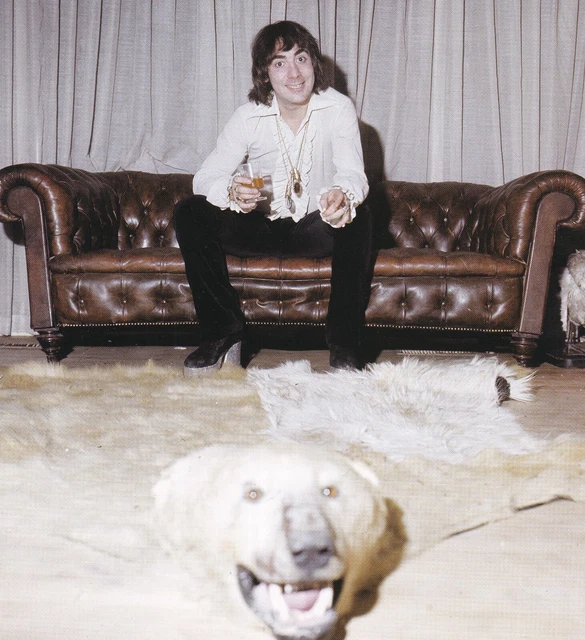 Keith Moon (The Who) At Home, 1974 - Miniature Poster/Book Clipping