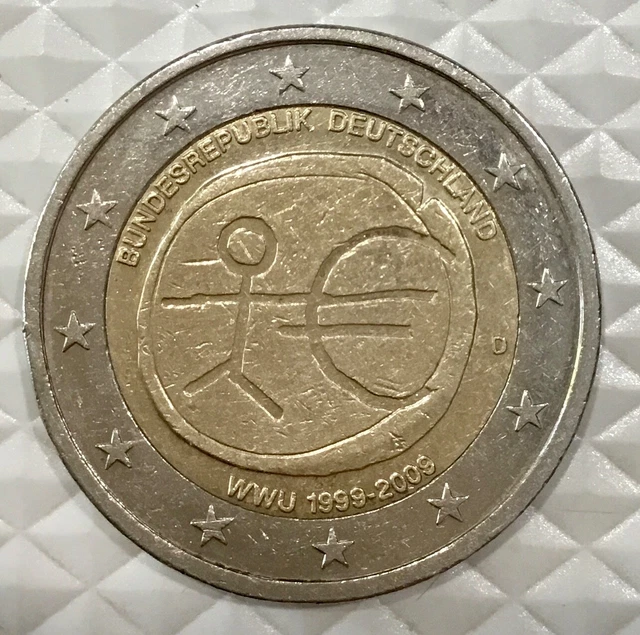 PIÈCE DE 2 euros très RARE, Bonhomme WWU 19992009 BUNDESREPUBLIK