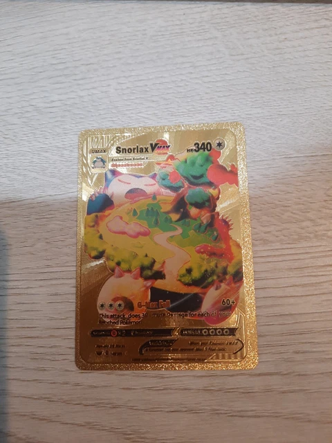 POKEMON SNORLAX VMAX Gigantamax Gold Foil Fan Art Gold Card EUR 0,88 ...