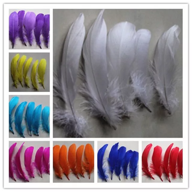 wholesale 100-2000PCS Beautiful 6-10cm/3-4inches  Goose Feathers DIY