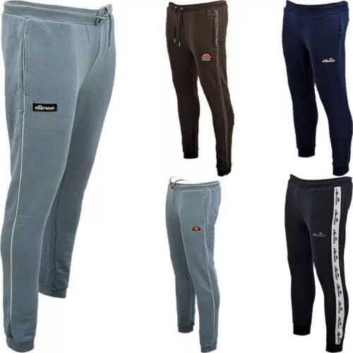 Ellesse Uomo da Corsa Felpa IN Pile Pantaloni Tuta Jogging Ammanettato Pantaloni