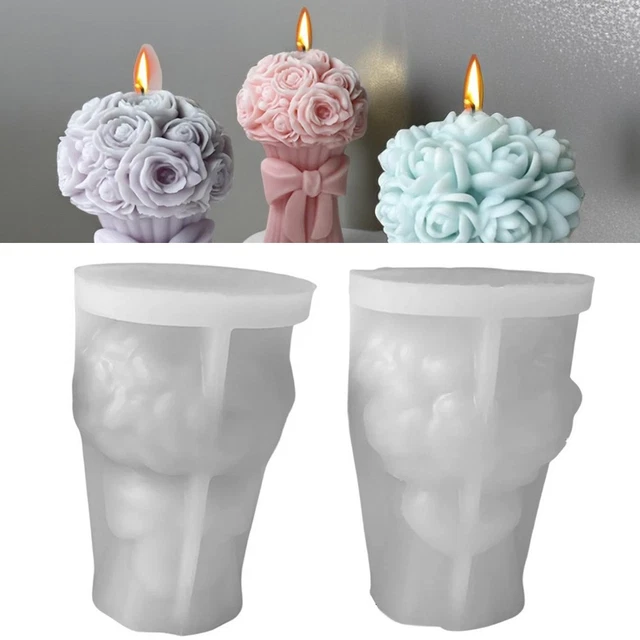 Lot De 3 Moules En Silicone 3D - Formes Maison, Arbre, Bougeoir - Pour Résine époxy, Béton, Plâtre - Loisirs Créatifs Et Décoration