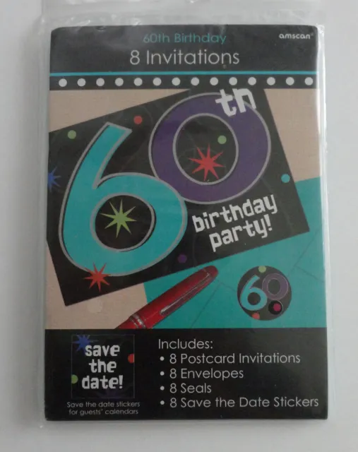 60th Happy Birthday Party Invitations