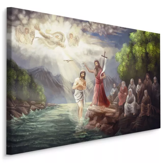 Leinwandbild Canvas Print Wandbild Religion Taufe des Herrn Taufe Jesus Christus