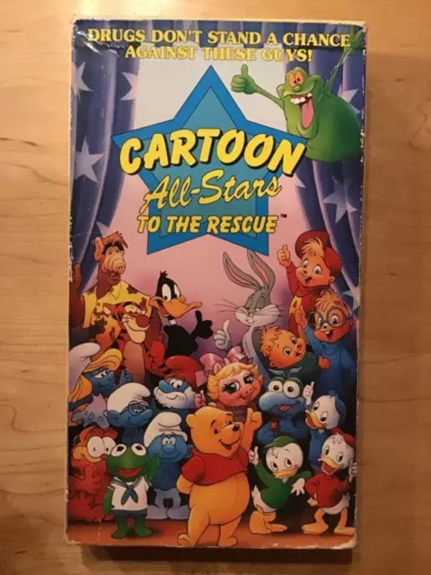 CARTOON ALL-STARS TO The Rescue VHS VCR Video Movie Used Anti-Drug RARE  $ - PicClick