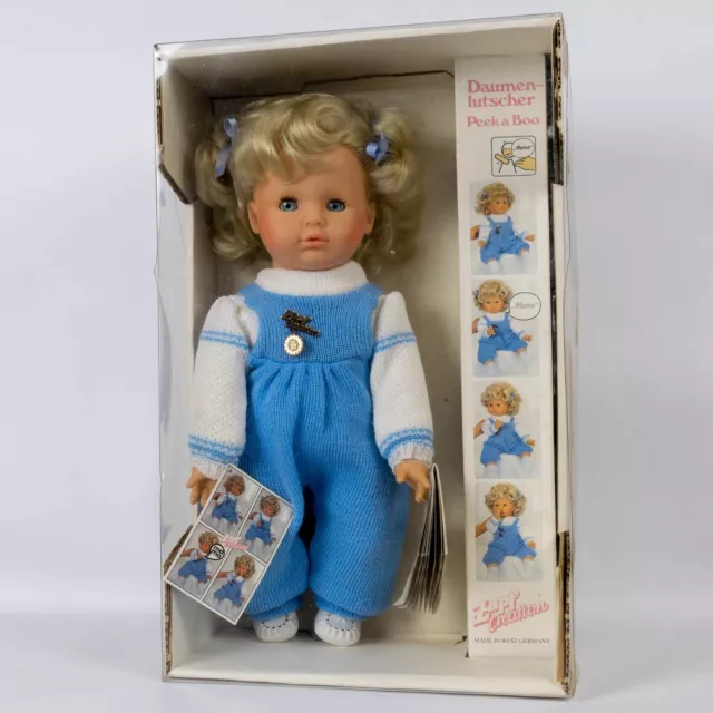 BNIB 1987 vintage Zapf Creations toddler doll Peek a Boo