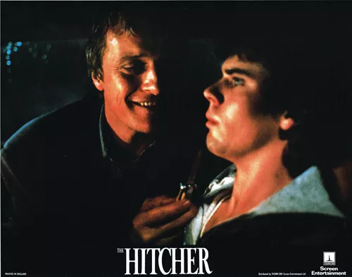 The Hitcher Original 11X14 Lobby Card  C. Thomas Howell Rutger Hauer