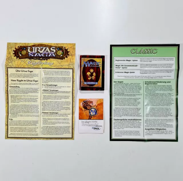 1996 Assistants Of The Coast Magic Gathering Beilagen/ Règles/ Classic/ Urzas