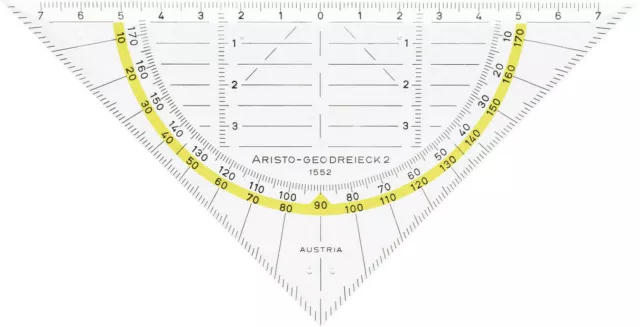 ARISTO Geometrie-, Zeichendreieck (Büro, Schule) Geodreieck 16 cm ohne Griff