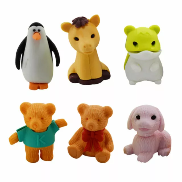 30PCS Animal Eraser Random Adorable Pencil Erasers Pencil Erasers Puzzle Erasers