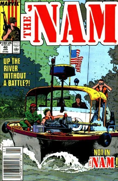The 'Nam #40 - Jan 1990 Marvel Comics, Newsstand Vf- 7.5 Cvr: $1.50