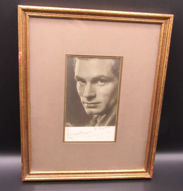 Framed autograph signed photograph of Laurence Olivier 2