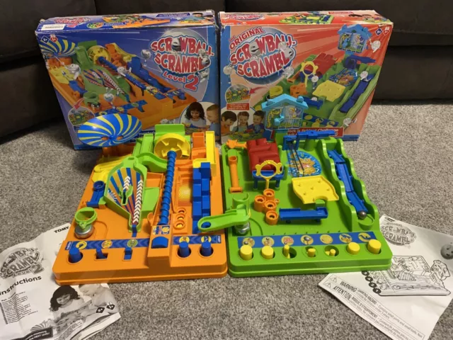 TOMY - Screwball Scramble 1 & 2 - Level 1 & 2 Family Challenge Puzzle Maze Games