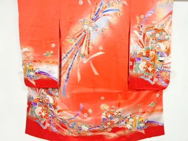 40852# Japanese Kimono / Kimono For Girls / Noshi With Mandarin Ducks