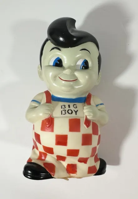 Zombie Elbys Bobs Big Boy Checkered 1970s Advertising 9” Doll Coin Bank Vinyl