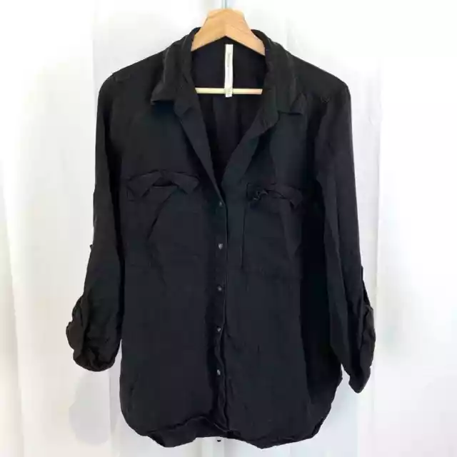 The Group by Babaton Aritzia Button Up Utility Shirt Black Size M