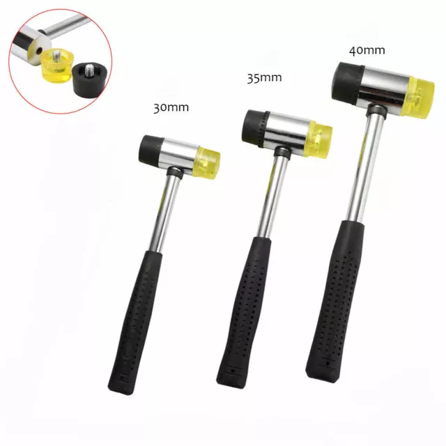 Rubber Double Face Work Glazing Window Beads Hammer Nylon Head Mallet Tool X1