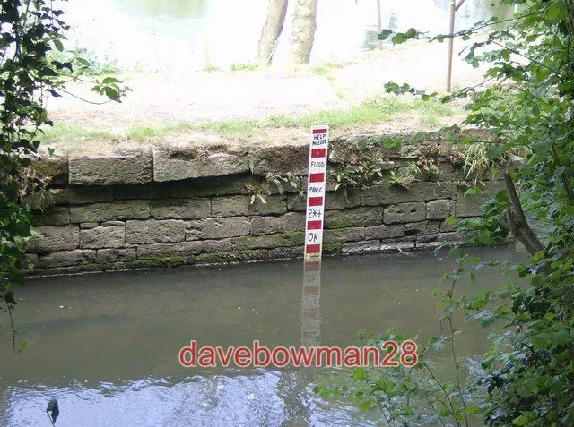Photo  Rode A Flood Marker Adjacent To A Weir On The River Frome.  But Look At T