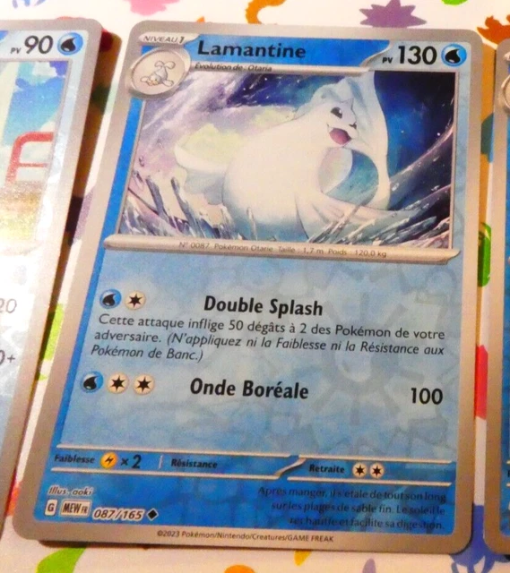 Pokemon 151 Card Reverse Holo Card Fr Lamantine 087/165 Fr EV3.5 MEW FR Mint