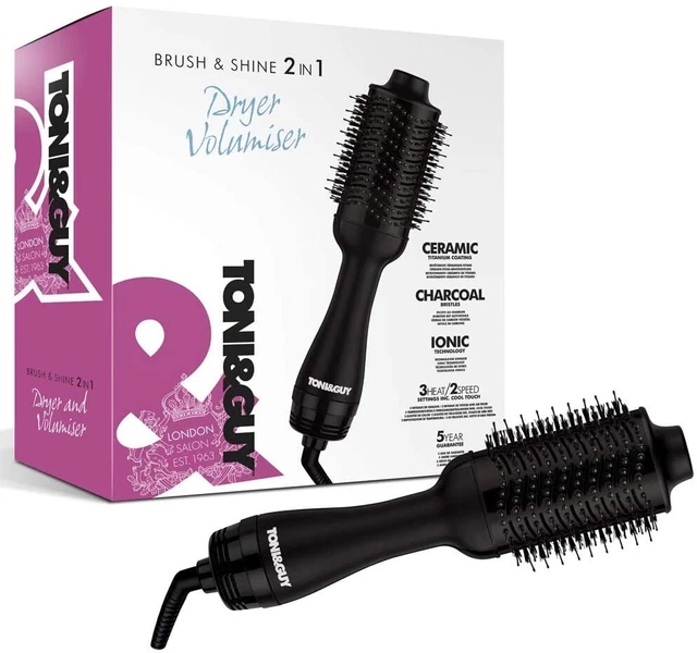 TONI GUY Brush Shine Hot Air Brush Hair Dryer Volumiser