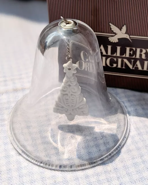 NEW Avon Crystal Bell with Porcelain Clapper- Tree VINTAGE 1984