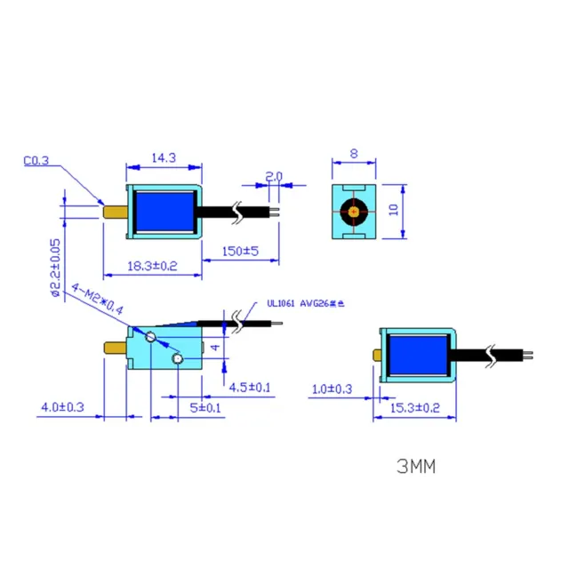 Compact DC5/12V Mini Electromagnet Lock Solenoid Magnet for Power Bank
