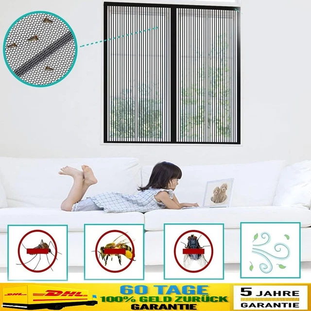 Zanzariera Magnetica Per Porte 120x240 Cm - Bianco, Installazione Senza Foratura - Foto 13