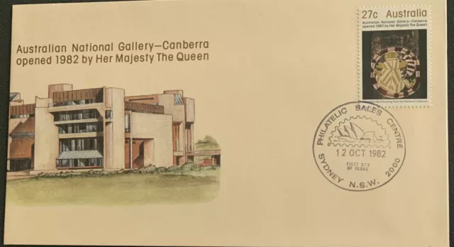 Australia FDC 1982 Australian National Gallery Canberra Opened By HRH The Queen