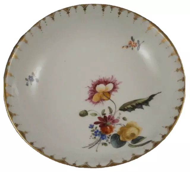 Antique 18thC Den Haag Porcelain Floral Saucer Porzellan Untertasse The Hague