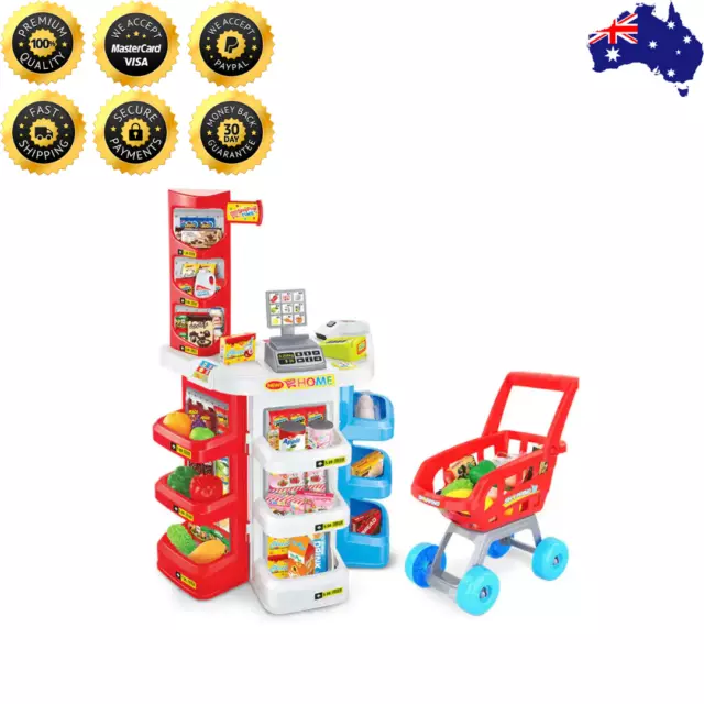 Supermarket Shop Store Pretend Play Kids Educational Money Trolley Toys Children