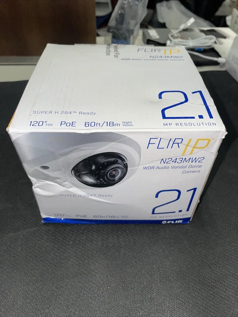 Flir Digimerge N243MW2 1080p WDR Audio Vandal Dome IP Camera, 2.8mm, 60ft NV Flir Digimerge N243MW2 1080p WDR Audio Vandal Dome IP Camera, 2.8mm, 60ft NV