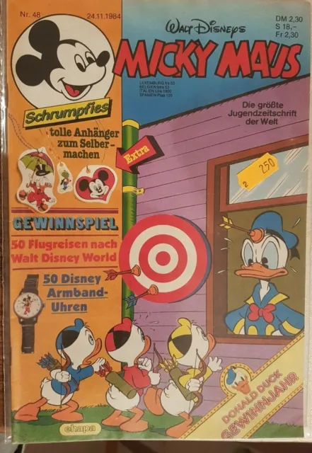 Micky Maus/Jahrgang 1984 / Heft Nr. 48 in Comic Hülle verschweißt !