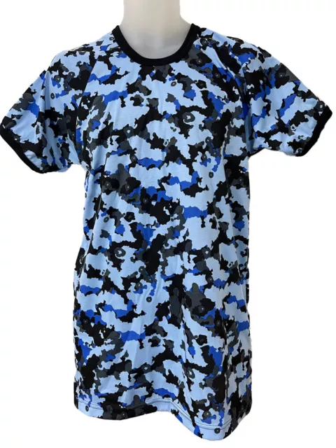 T Shirt - Blue Camo - Crew - Australian Made - Army & Military