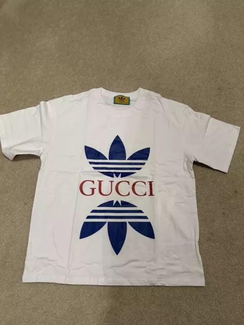 Gucci x Adidas Cotton White T-Shirt Men’s Size M