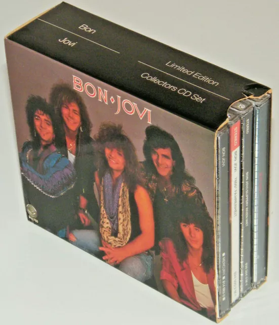 BON JOVI Limited Edition Collectors Mega Rare original 1989 UK 4 CD Box Set