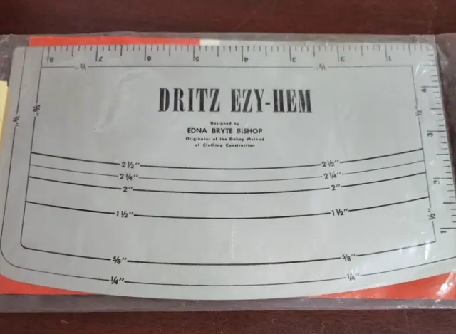 Medidor Dritz Ezy-Hem reparaciones de costura patrones alteraciones MÁS NUEVO EN PAQUETE