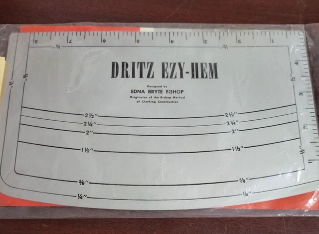 Medidor Dritz Ezy-Hem reparaciones de costura patrones alteraciones MÁS NUEVO EN PAQUETE