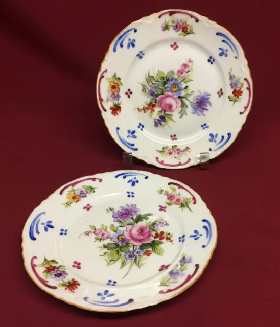Antique Pickard 6" Bread & Butter Plates-Set of 2- Hand Painted