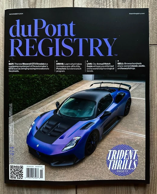 DUPONT REGISTRY MAGAZINE November 2024 TRIDENT THRILLS MASERATI