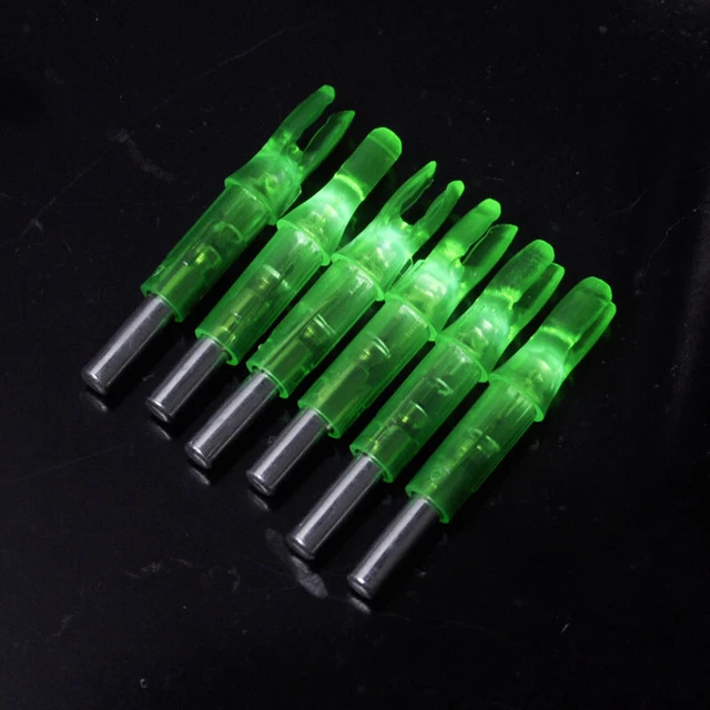 6PCS Shooting Archery Lighted Nock Compound Bow LED Arrow Nocks