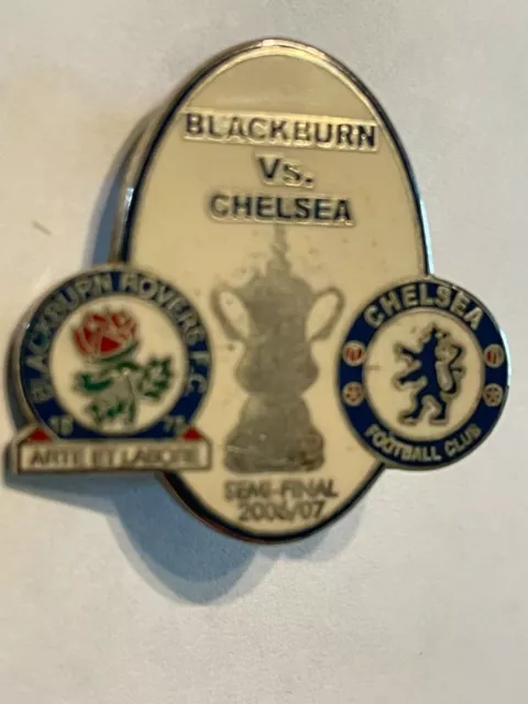 FA Cup Semi Final 2006/2007 - Blackburn Rovers v Chelsea - football match badge.