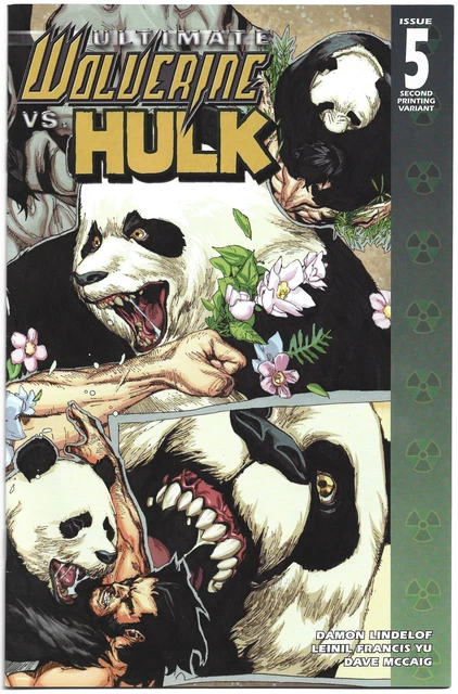 Ultimate Wolverine vs Hulk #5 2nd Print Francis Yu Variant Marvel 2006 AS IS