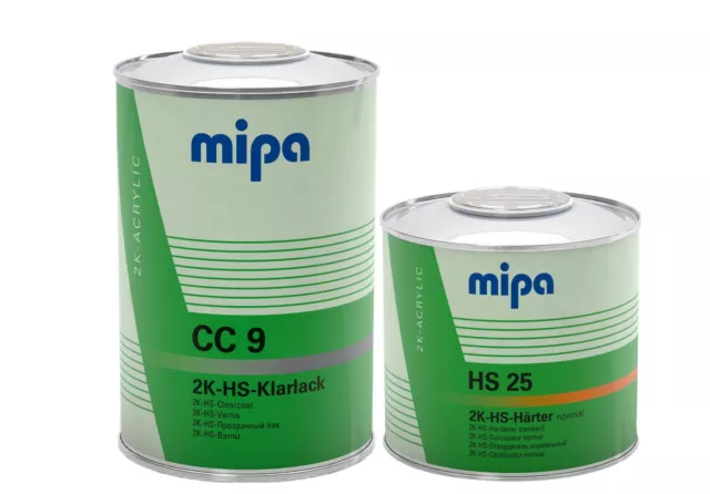 SET Mipa 2K HS Klarlack CC 9 inkl. Härter HS 25 normal 1,5 L | 1,0 L Klarlack 0,