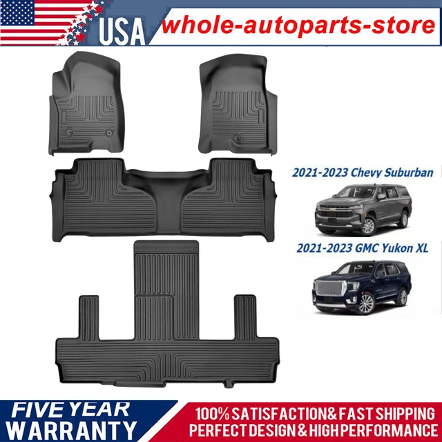 ALL WEATHER RUBBER Car Floor Mats For 20212023 Chevrolet Suburban/GMC