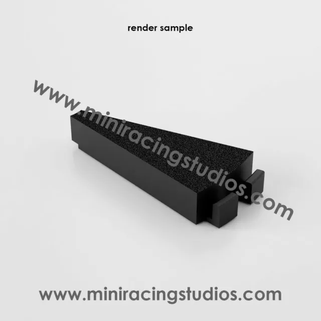 4 x Mezzo Bordo Interno Nero per R1 NINCO Curva Interna in 3D con texture.