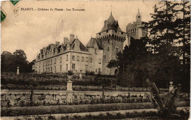 CPA AK BLANZY Chateau du PLESSIS Les Terrasses (680217)