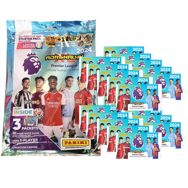 Carte collezionabili Premier League Adrenalyn XL 2023/24 - 1 avviatore + 20 booster