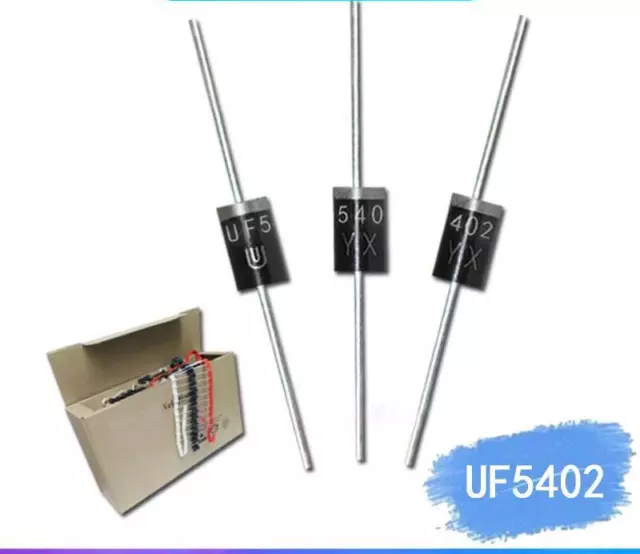 Ultrafast Recovery Rectifier Diode DO201AD Inline 3A 100V UF5402 3 AMP 20Pcs Lot